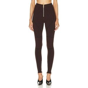 Balmain Zipped Jersey Monogram Leggings